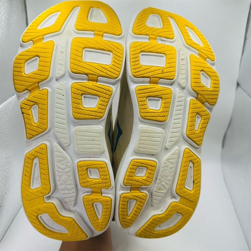 HOKA Bondi 9 Women's Running Shoes Alabaster Birch Pink Yellow Size 9B - Picture 7 of 13